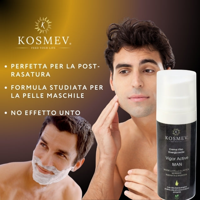 KOSMEV Crema Viso Energizzante Vigor Active Man Bio.