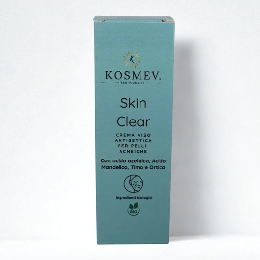 KOSMEV Crema Viso Antisettica Skin Clear Bio per Pelli Acneiche